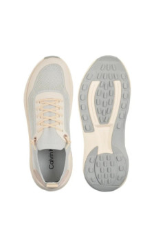 Calvin Klein Chunky Runner Lace Up Sock Knit Vaporous White/Light Cashew YW0YW02033 PF6 (CK725-a) bateliai