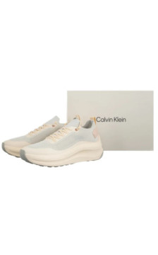 Calvin Klein Chunky Runner Lace Up Sock Knit Vaporous White/Light Cashew YW0YW02033 PF6 (CK725-a) bateliai
