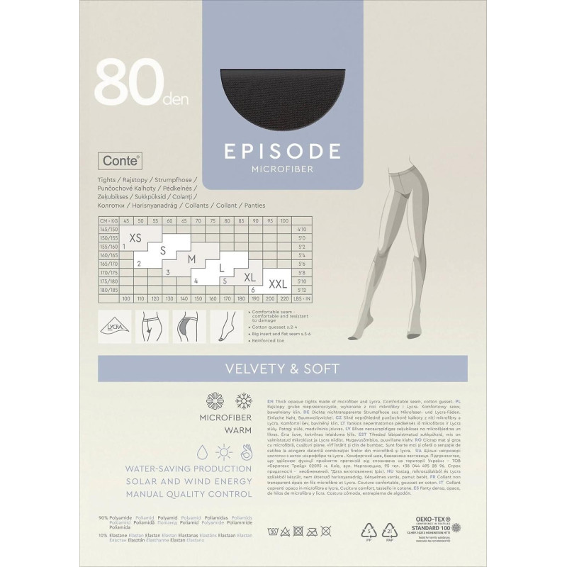 Conte pėdkelnės su mikrofibra