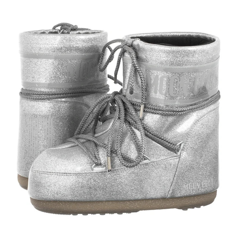 Moon Boot Icon Low Glitter Silver 1409440 H001 (MB66-b) batai
