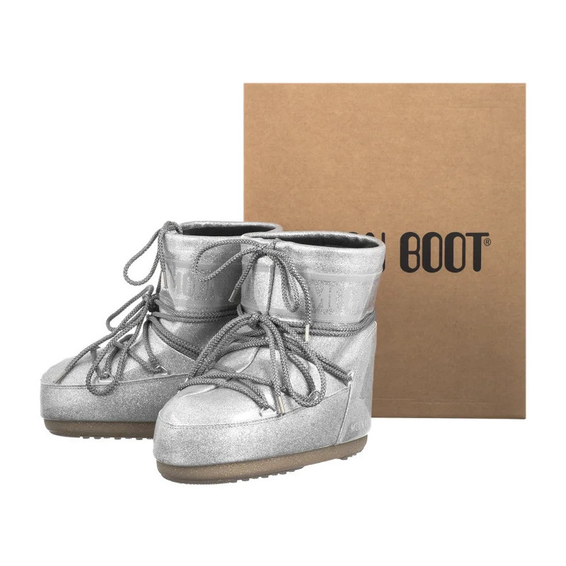 Moon Boot Icon Low Glitter Silver 1409440 H001 (MB66-b) batai