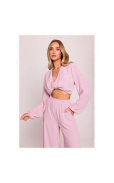 M862 Długie spodnie letnie - brudny róż