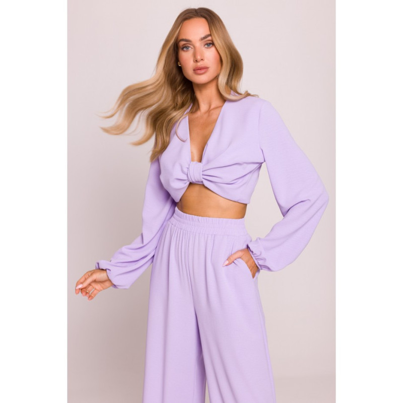 M862 Długie spodnie letnie - fiołkowe