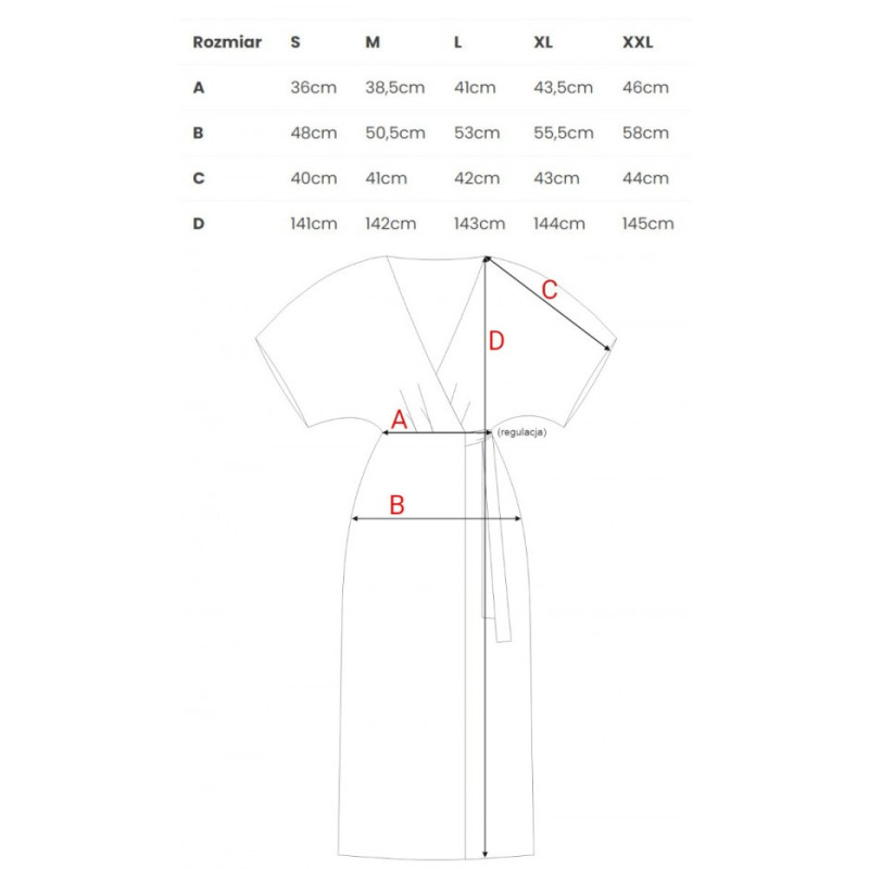S405 Sukienka kopertowa maksi we wzór - model 1
