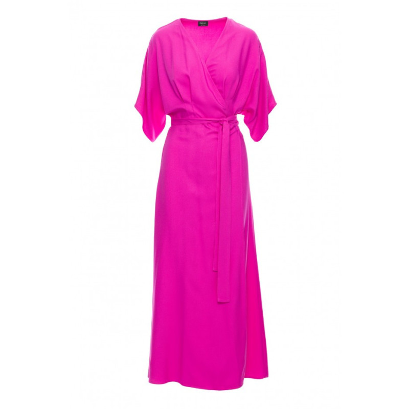 S406 Wiskozowa sukienka maksi - liliowa