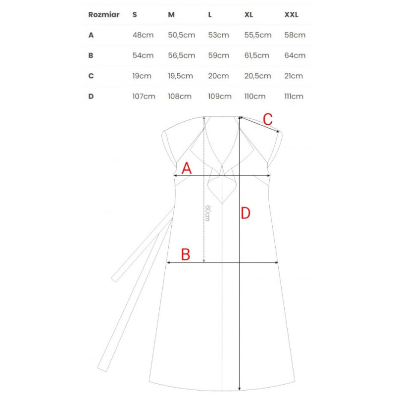 S411 Sukienka z żabotem - pudrowa