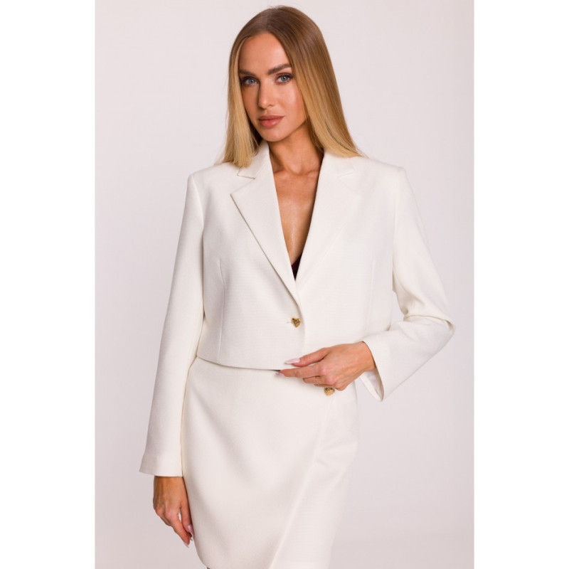 M853 Krótka marynarka - śmietankowa