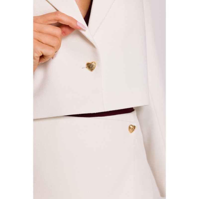 M853 Krótka marynarka - śmietankowa