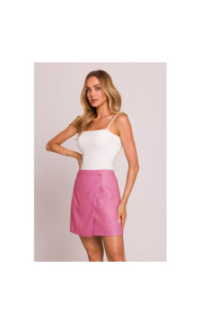 M854 Mini spódniczka na zakładkę - fuksja