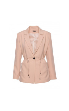 M873 Marynarka marszczona w talii - beżowa