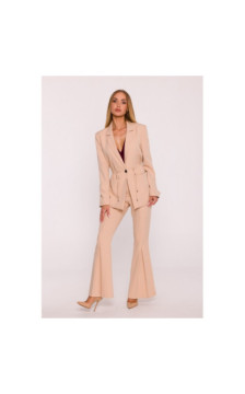 M873 Marynarka marszczona w talii - beżowa