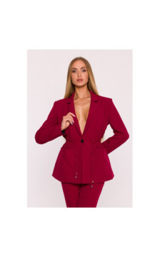 M873 Marynarka marszczona w talii - bordowa