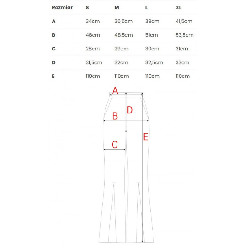 M874 Spodnie dzwony - brązowe