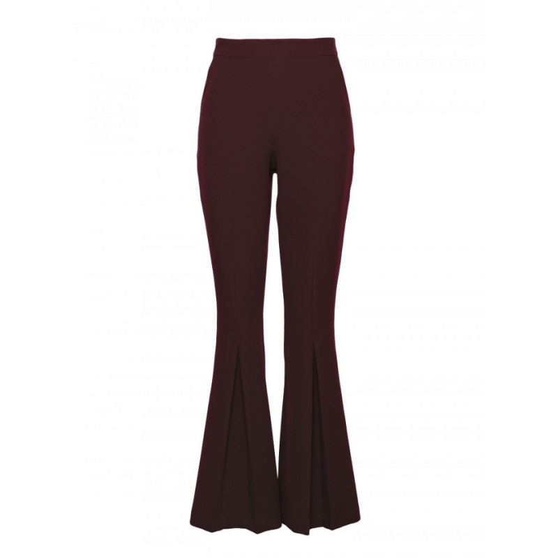 M874 Spodnie dzwony - brązowe