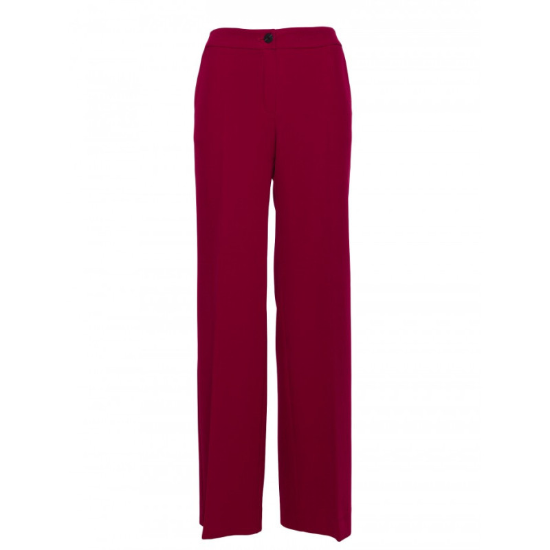 M875 Spodnie z szerokimi nogawkami - bordowe