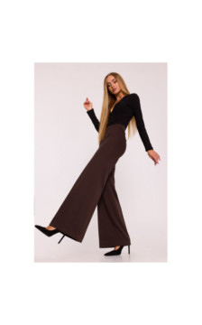 M875 Spodnie z szerokimi nogawkami - brązowe