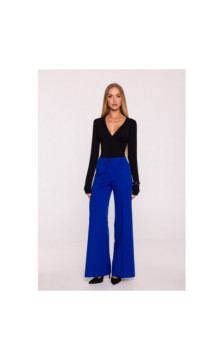 M875 Spodnie z szerokimi nogawkami - chabrowe