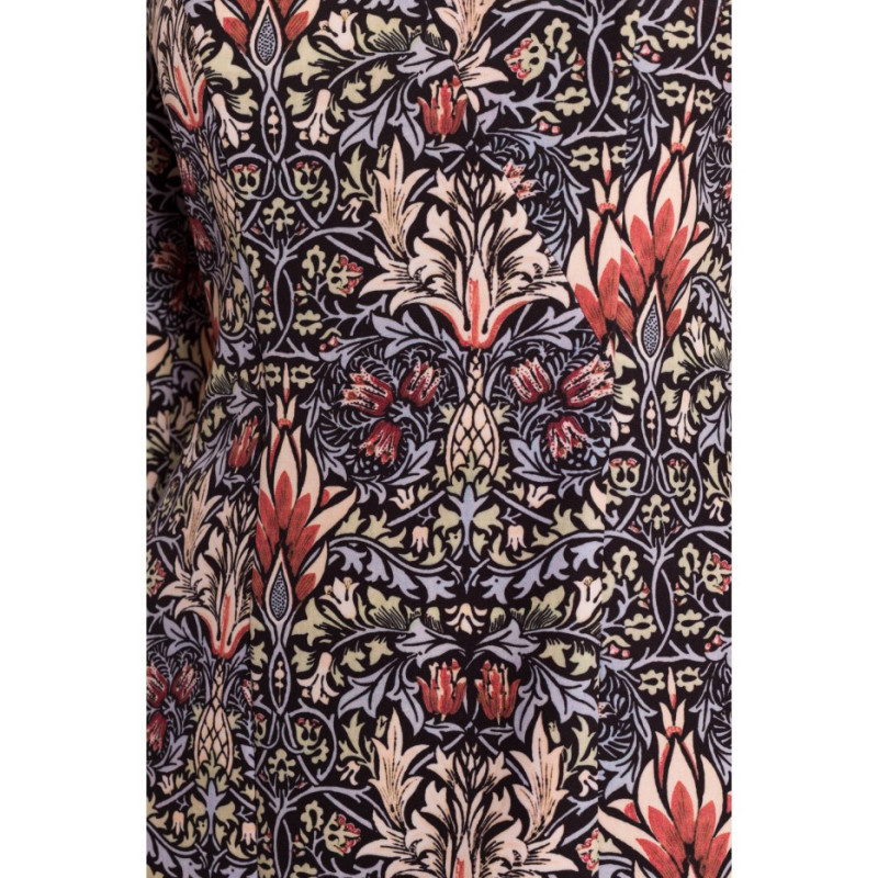 M877 Sukienka we wzór z szerokimi mankietami - model 1