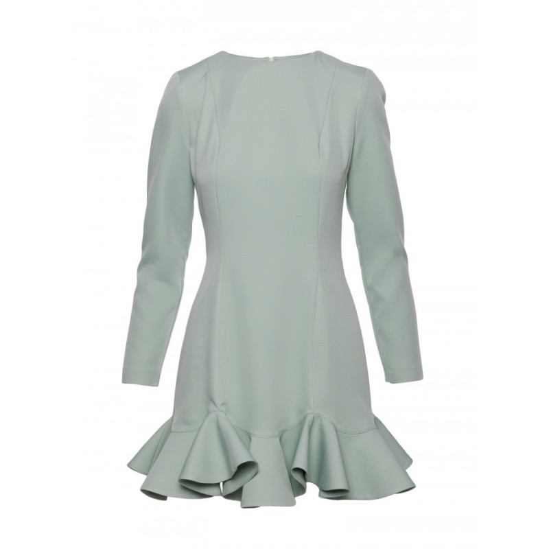 M880 Sukienka z falbankami - miętowa