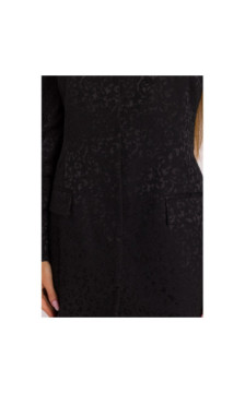 M881 Żakardowa sukienka marynarkowa - czarna