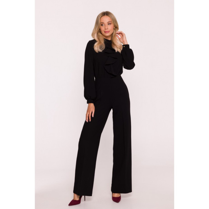 S420 Kombinezon z żabotem - czarny