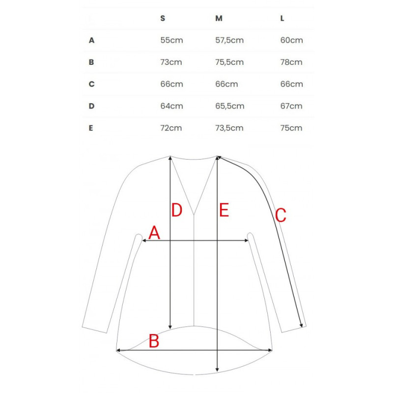B304 Bluzka dzianinowa z dekoltem V - czarna
