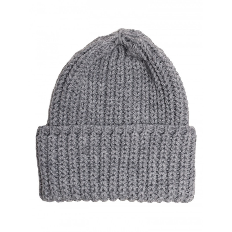 M895 Czapka splot prążkowany - szara