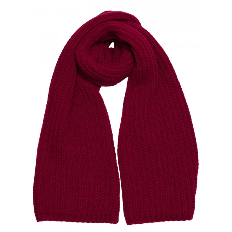 M896 Szal splot prążkowany - bordowy