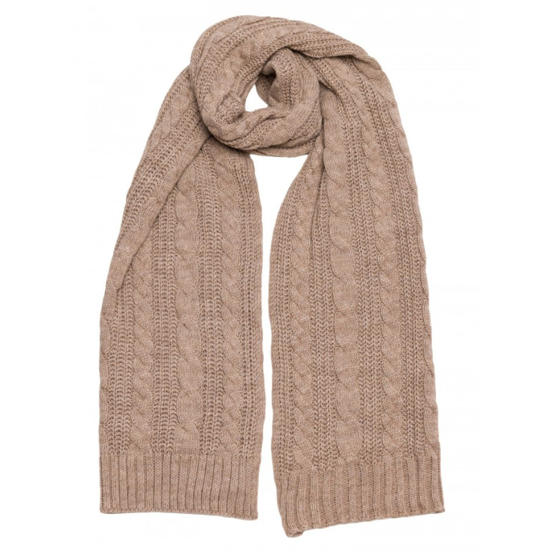 M898 Szal splot warkocz - beżowy