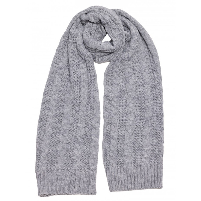 M898 Szal splot warkocz - szary