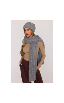 M898 Szal splot warkocz - szary