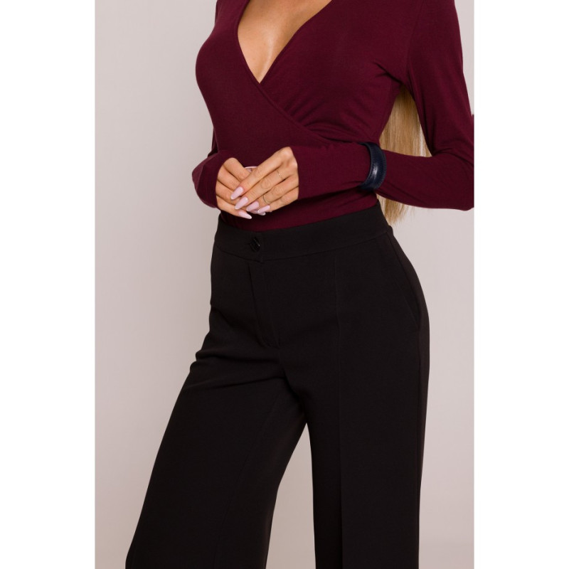 M875 Spodnie z szerokimi nogawkami - czarne