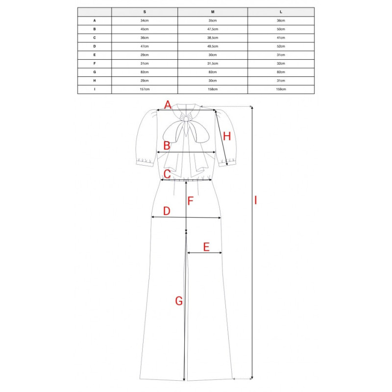 S421 Kombinezon z wiązaną kokardą - bordowy