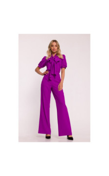 S421 Kombinezon z wiązaną kokardą - lawendowy