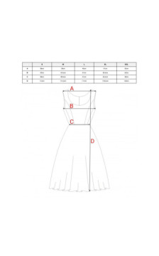 S424 Sukienka rozkloszowana - czerwona