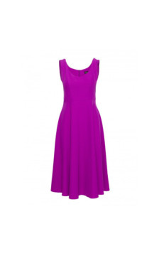 S424 Sukienka rozkloszowana - lawendowa