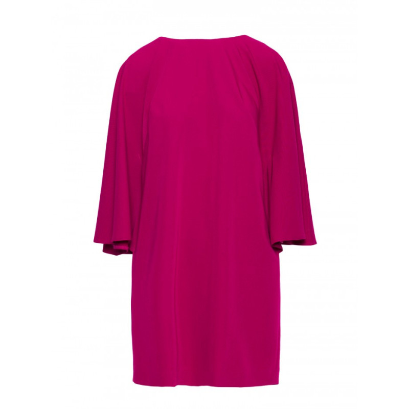 S426 Sukienka z rękawami kimonowymi - śliwkowa