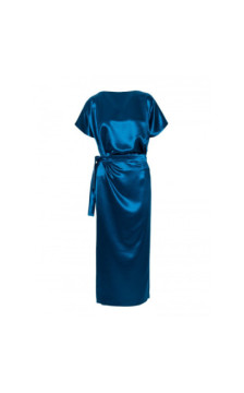 M887 Sukienka z wiązaniem - morska