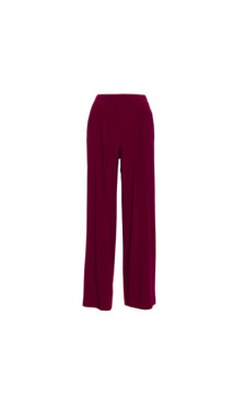 M890 Komplet z marszczoną bluzką i szerokimi spodniami - bordowy