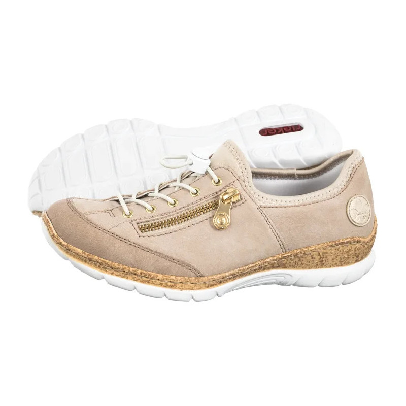 Rieker Beżowe N42F1-60 Beige (RI348-a) batai