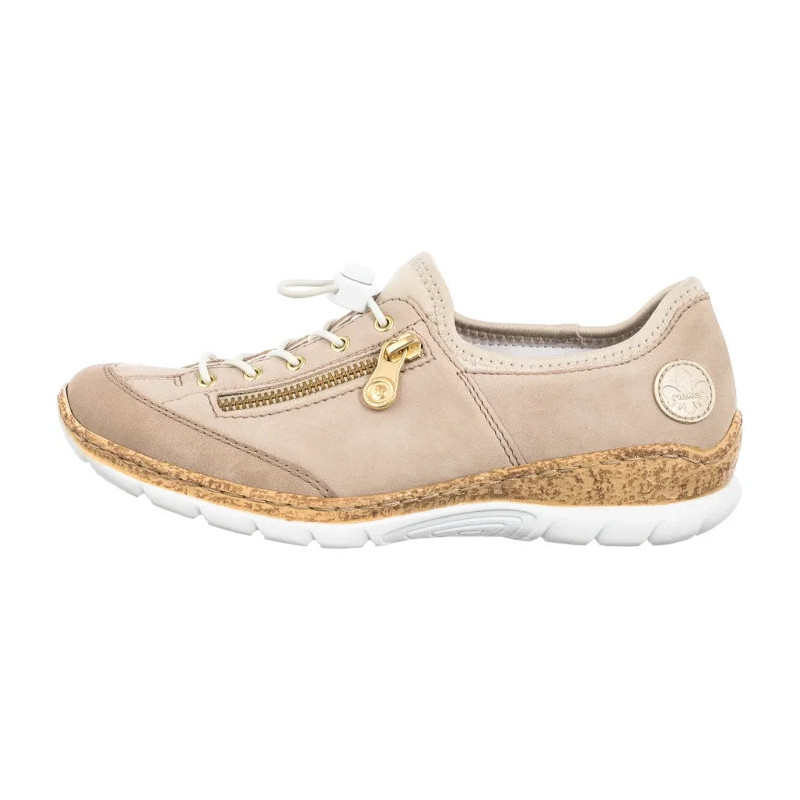 Rieker Beżowe N42F1-60 Beige (RI348-a) batai