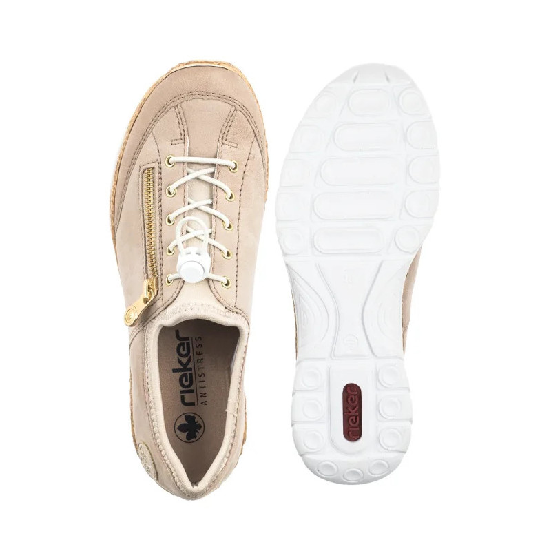 Rieker Beżowe N42F1-60 Beige (RI348-a) batai