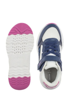 Geox J Loftus A - Gbk+Nylon White/Dk Royal J46M2A 0FU54 C1Z4R (GE204-b) sportiniai bateliai