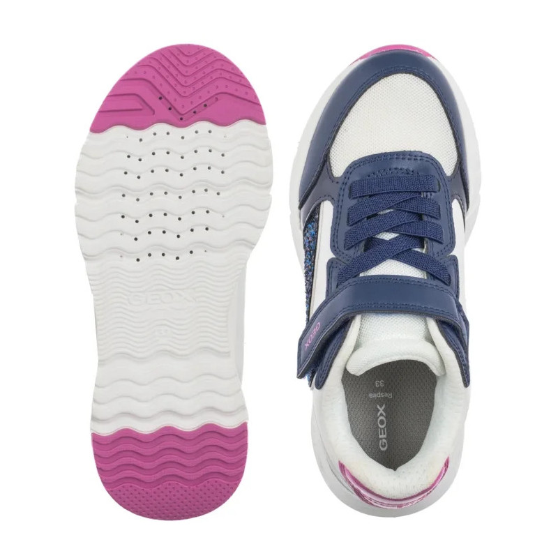 Geox J Loftus A - Gbk+Nylon White/Dk Royal J46M2A 0FU54 C1Z4R (GE204-b) sportiniai bateliai