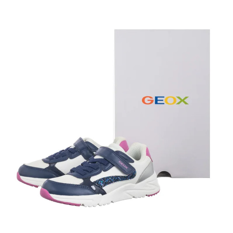 Geox J Loftus A - Gbk+Nylon White/Dk Royal J46M2A 0FU54 C1Z4R (GE204-b) sportiniai bateliai