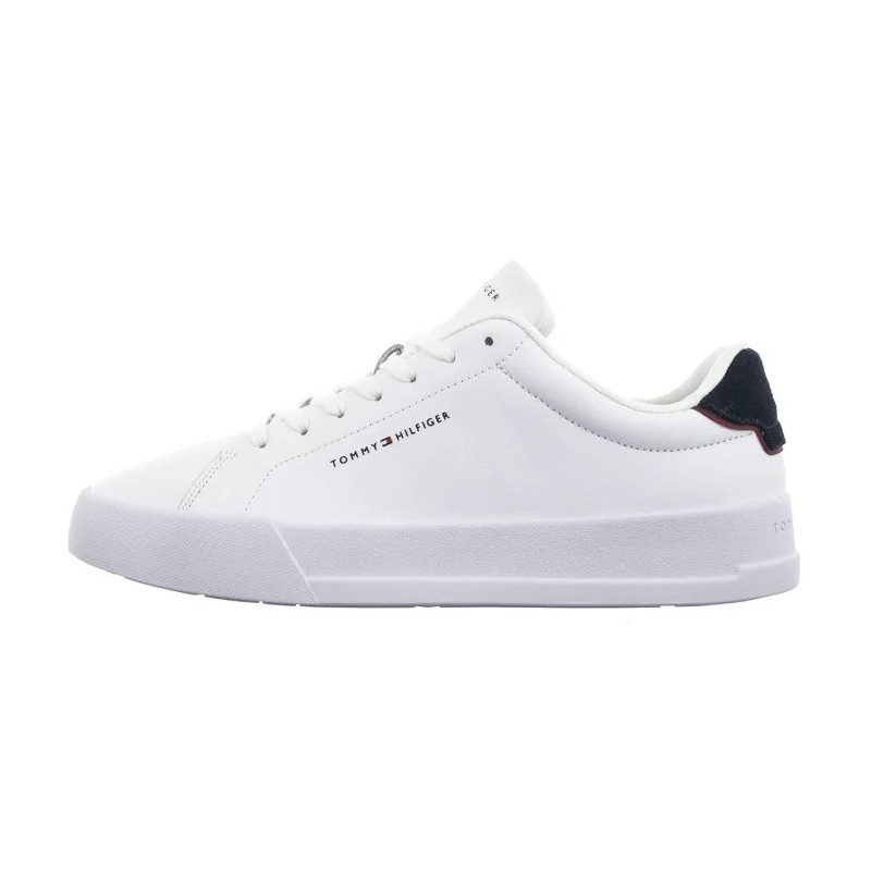 Tommy Hilfiger TH Court Lth Detail Ess White/Desert Sky FM0FM05367 0LD (TH1219-a) sportiniai bateliai