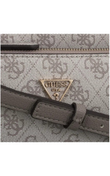 Guess Noelle II Dbl Pouch Crossbody HWBG96 72710 Dark Taupe Logo  (GU758-c) rankinė