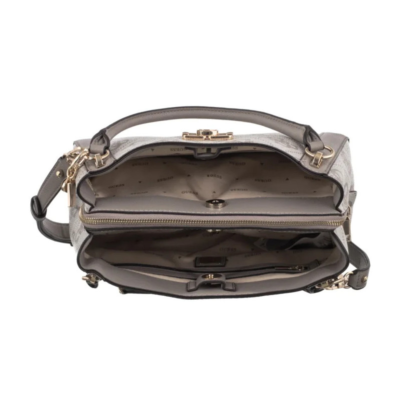 Guess Karnilla Logo Gfriend Satchel HWOS99 01060 Dark Taupe Logo (GU852-a) rankinė