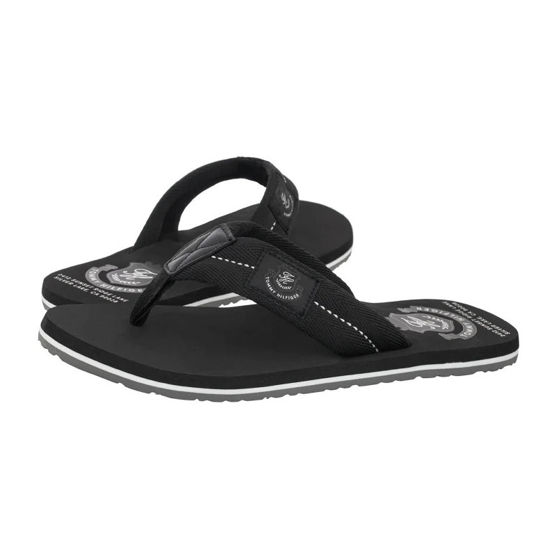 Tommy Hilfiger Patch Hilfiger Beach Sandal Black FM0FM05804 BDS (TH1440-a) batai