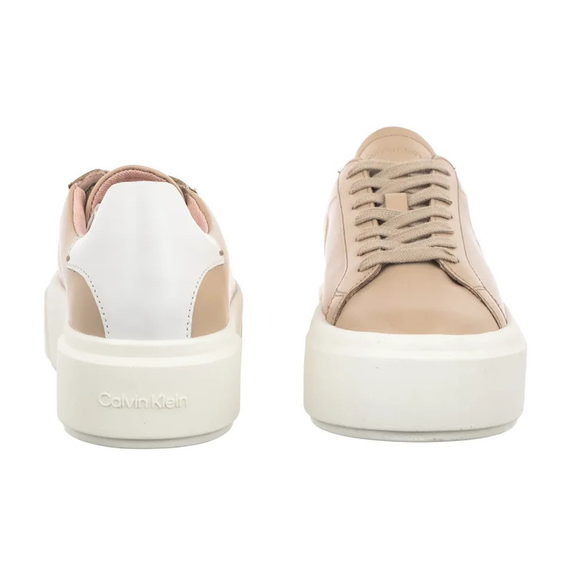 Calvin Klein Flatform Lace Up Lth Mg Crystal Grey YW0YW01928 ABH (CK710-c) bateliai